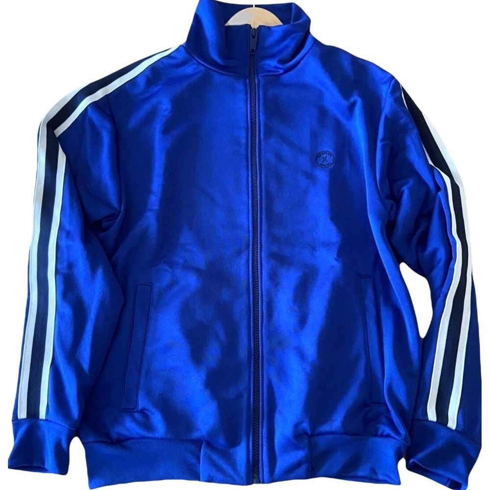 The Kooples Sport Blue Fleece Side Band Track Jacket M NWT Retail $258